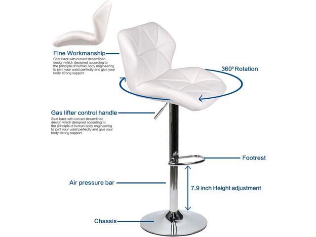 ARTETHYS Bar Table and Chair Set of 3 Adjustable Round Pub Desk and 2 Swivel Counter Height Barstools