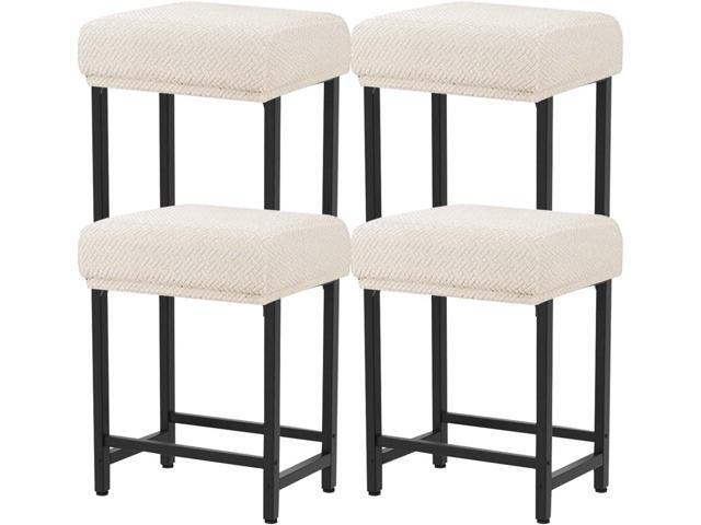 Levoberg Bar Stool Cover Rectangle Stretch Counter Height Barstool Slipcovers Rectangular Vanity Stool Cover Kitchen Counter Saddle Seat Cover for...