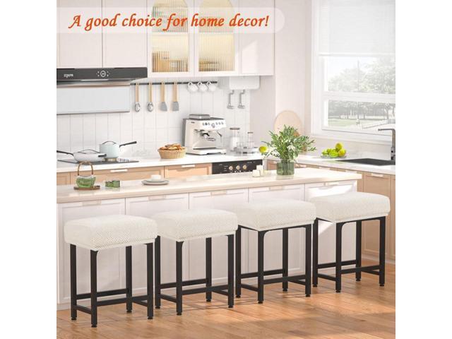 Levoberg Bar Stool Cover Rectangle Stretch Counter Height Barstool Slipcovers Rectangular Vanity Stool Cover Kitchen Counter Saddle Seat Cover for...