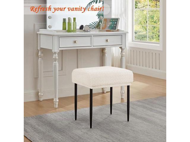 Levoberg Bar Stool Cover Rectangle Stretch Counter Height Barstool Slipcovers Rectangular Vanity Stool Cover Kitchen Counter Saddle Seat Cover for...
