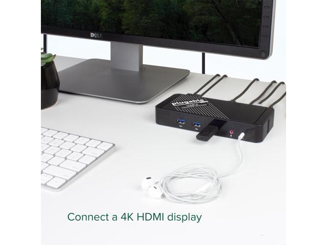 Plugable USB-C Dock with 4K HDMI and 60W Charging, Compatible with Thunderbolt 3/4, USB4, and USB C iPhone, iPad, Windows, and Chromebook 1Gbps...