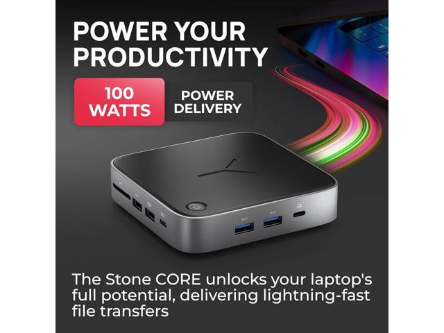Brydge Stone CORE Powered Charging Docking Station 10 Ports, 100W PD, Dual Monitor Docking Station, 4K60Hz, 8K HDMI, SD 4.0, USB-A & USB-C,...