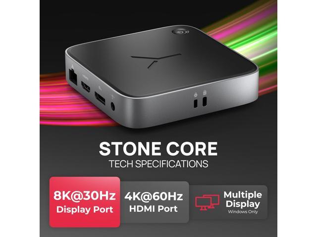 Brydge Stone CORE Powered Charging Docking Station 10 Ports, 100W PD, Dual Monitor Docking Station, 4K60Hz, 8K HDMI, SD 4.0, USB-A & USB-C,...