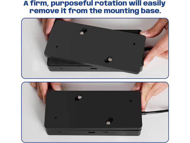 Under Desk Mount for WD19 / WD19S / WD19TBS / WD19TB / WD22TB4 Dock + Power Bricks (for 180W and 130W), Docking Station & Power Bricks Holder