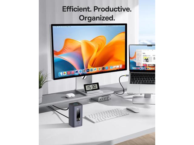 [CES Picks Awards 2025] Baseus SpaceMate(MAC) Docking Station, USB C Docking Station 3 Monitors with 4K HDMI, 10Gbps USB Ports, 100W PD, Gigabit...