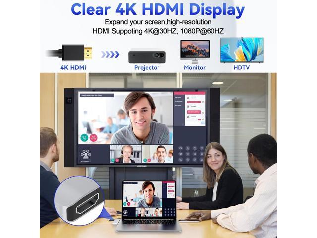 Surface Laptop 7 USB Hub Docking Station, Surface Laptop 2024 Accessories with 4K HDMI, USB-C Thunerbolt 4 (8K Display+40G Data+100W Charging), 2...