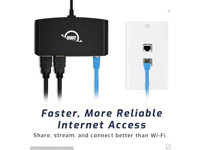 OWC Thunderbolt mini Dock, Bus-Powered 5-Port Multi-Adapter with Dual 4K HDMI, Dual USB, Gigabit Ethernet, Integrated 7.2-inch TB Cable, for TB...