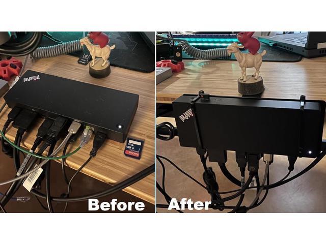 Docking Station Side-Mount Bracket -Compatible with Dell/Thunderbolt Dock/Thinkpad USB C Docking Station