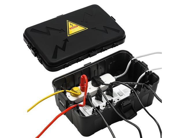 Hrensaw Large Outdoor Electrical Box Waterproof(12.5x8.5x5inch),IP54 Waterproof Outdoor Outlet Covers,Weatherproof Extension Cord Covers Protect...