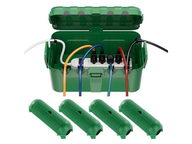 [5 Pieces] RESTMO Large Outdoor Electrical Box, Outdoor Extension Cord Safety Cover, IP54 Waterproof Connection Box, Weatherproof Box for Power...