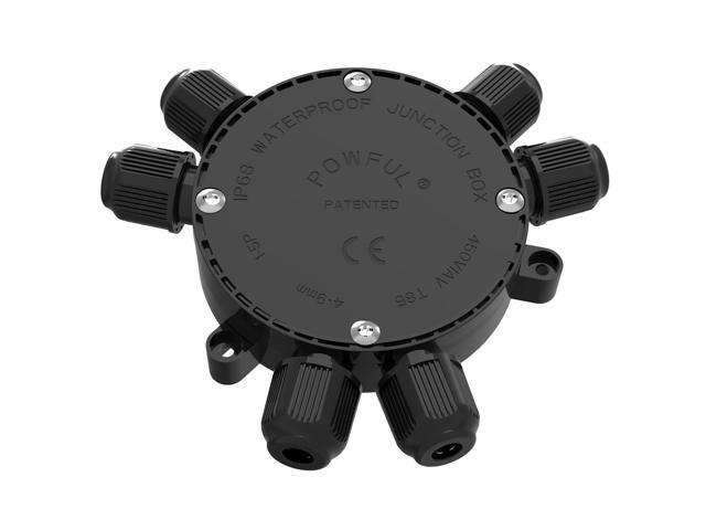 Junction Box Electrical Connector, Waterproof Covers for 4-9mm Cable, 2-6 Way, 22-10 AWG 32A (Easy to Install)