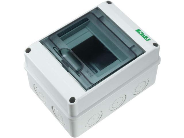 uxcell IP65 ABS Transparent Cover Power Distribution Protection Box for Circuit Breaker Indoor on The Wall 5 Way (120mmx160mmx92mm)