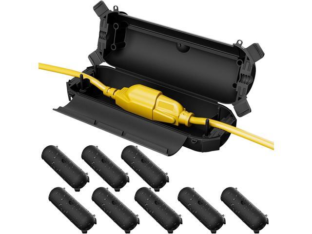 [9 Pack] Outdoor Extension Cord Safety Cover, IP44 Waterproof Connection Protector, Weatherproof Electrical Box for Outdoor Plug, Outlet, Holiday...