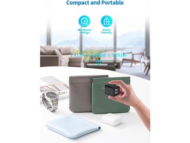 USB Wall Charger, 4-Pack 2.1A/5V Dual-Port USB Cube Power Adapter Charger Plug Box Brick for iPhone 16 15 14 13 12 11 X,iPad,iPad...
