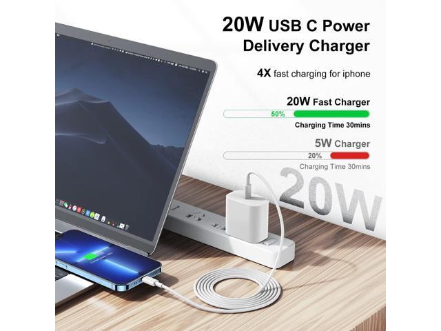 Fast Charger for iPhone Charger Fast Charging 6ft Lightning Cable,for iPhone 14 13 12 Pro Max Charger Fast Charging with 20w USB C Charger...