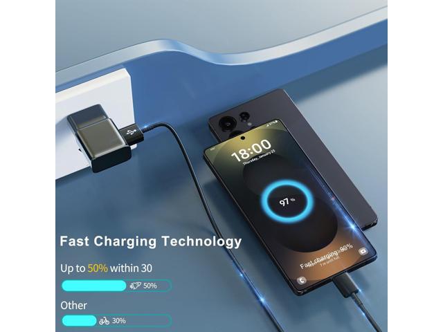 Android Type C Phone Charger with 10 FT C Charger Cable Fast Charging for Samsung Galaxy S10/S10e/S10+/S9/S9+/S8/S8+/S23/S22/S21 Ultra/S20/Note...