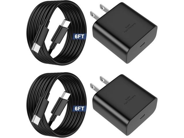 45W Fast Charger USB C for Sam-Sung 2Pack Fast Charging with 6FT Type C Cable for Sam-Sung Galaxy S25 Ultra S24/S23 Ultra,S25/S24/S23/S22,Z Fold 5...