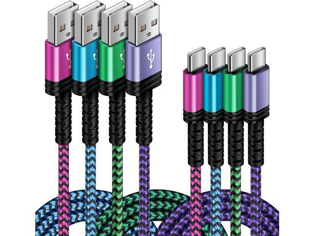 C Charger Cable Fast Charging Phone Android Power Cord 4 Compatible for Samsung Galaxy S24+ S23 Ultra S22 Plus Note 21/20 Ultra, S21+/S20 Plus/S21...