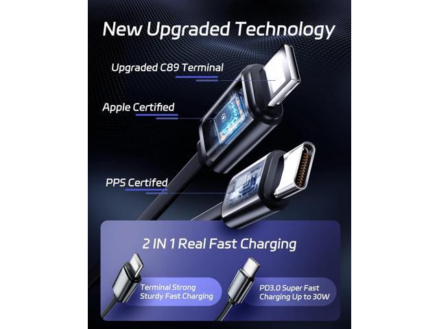 Retractable Car Charger,66W 4 in 1 Super Fast Charge Car Phone Charger,Retractable Cables (31.5 inch) and 2 USB Ports Car Charger Adapter for...