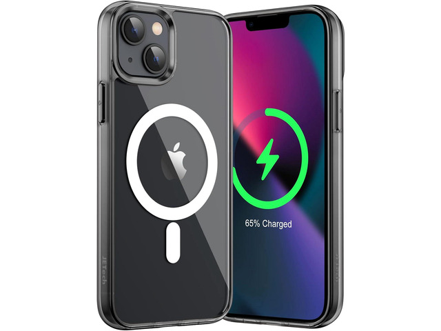 JETech Magnetic Case for iPhone 13 Mini 5.4-Inch Compatible with MagSafe Wireless Charging, Shockproof Phone Bumper Cover, Anti-Scratch Clear Back...