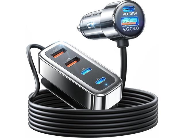 AINOPE 108W USB C Car Charger with 6 Fast Charging Ports, Road Trip Essentials Cigarette Lighter Car Travel Essentials for Long Trips Kids for...