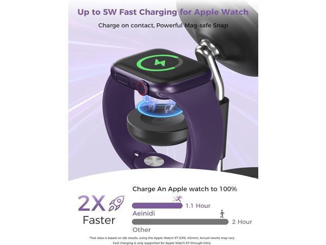 3 in 1 Wireless Charging Station for Multiple Devices Apple, 15W Fast Magnetic Mag-Safe Charger Stand for iPhone 16 15 14 13 12 Pro Max Plus Mini...