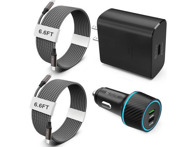S24 S25 Ultra Charger Type C, SCRUAK 45W PPS Super Fast USB-C Wall/Car Charger for Samsung Galaxy S25 Ultra/S25+/S25/S24...