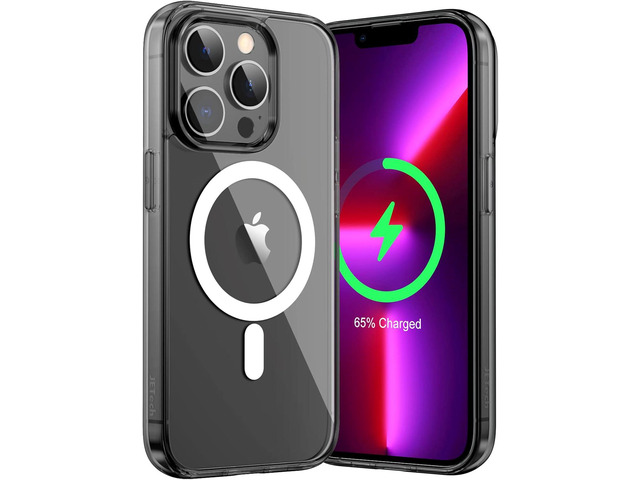 JETech Magnetic Case for iPhone 13 Pro 6.1-Inch Compatible with MagSafe Wireless Charging, Shockproof Phone Bumper Cover, Anti-Scratch Clear Back...