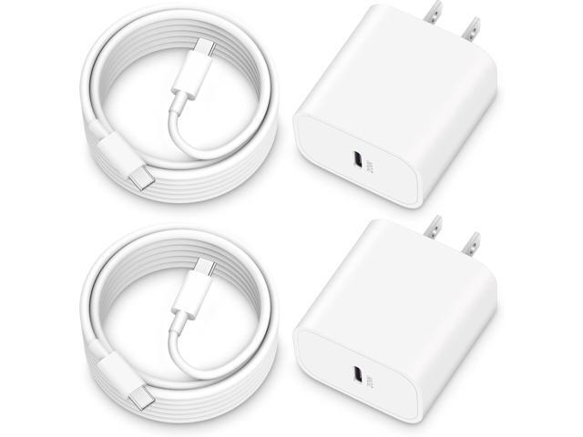 [2025 Upgraded] iPhone 16e/16 Pro Charger, 2-Pack 20W USB C Fast Wall Charger Block with 60W 6FT USB C Charging Cable Cord for iPhone 16/16 Pro.