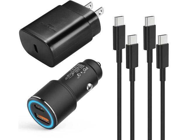 Super Fast Charger Type C Kit,25W PD USB C Wall/Car Charger for Galaxy S25/S24/S23/S22/Plus/Ultra/FE/Note 20/10/A71,2020/2018 Pad Pro/Air,with 2X...