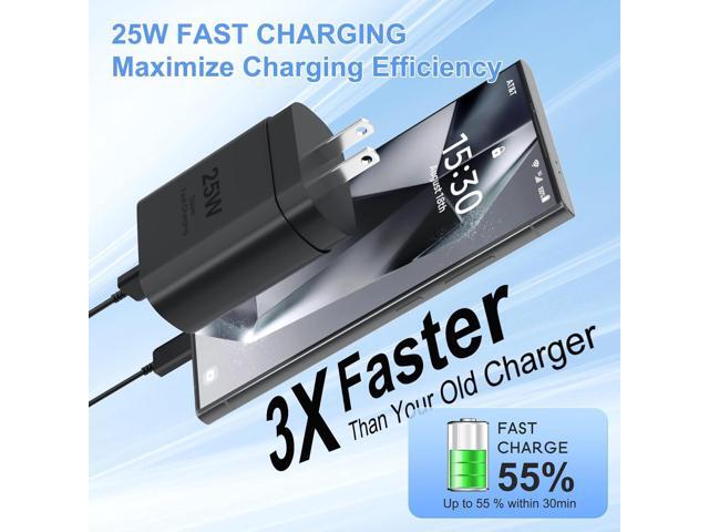 Super Fast Charger Type C Kit,25W PD USB C Wall/Car Charger for Galaxy S25/S24/S23/S22/Plus/Ultra/FE/Note 20/10/A71,2020/2018 Pad Pro/Air,with 2X...