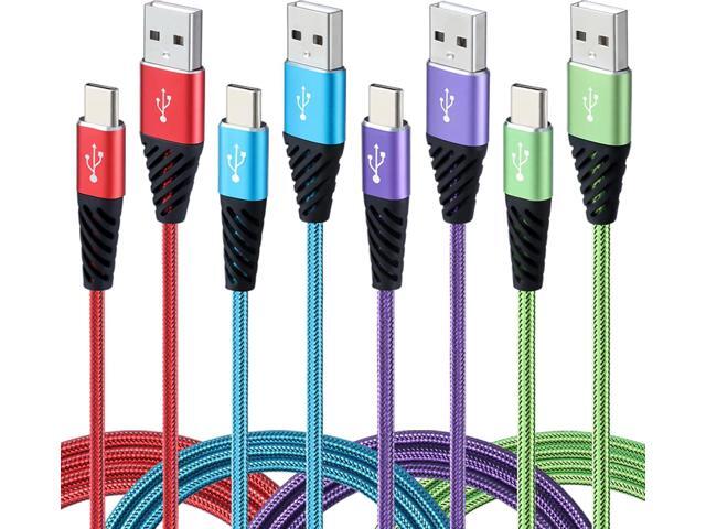 Bynccea Type C Charger Cable 10FT 4-Pack Fast Charging Cord USB A to USB C Cell Phone Charger Nylon Braided Compatible with Samsung Galaxy S10 S9...