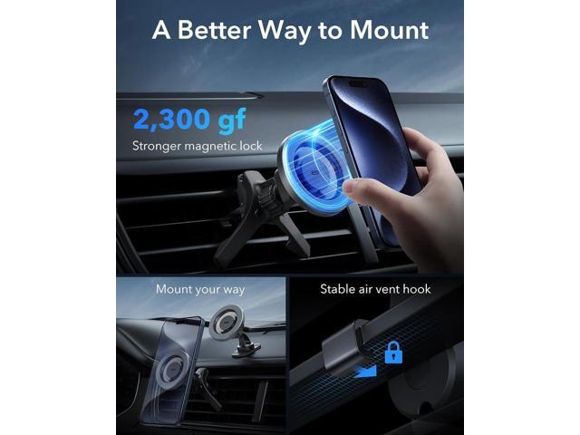 ESR for MagSafe Car Mount, Air Vent/Dashboard Magnetic Phone Holder for Car, Strong Magnets,Car Phone Holder Mount for iPhone...