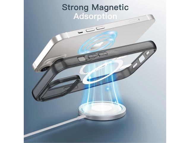 JETech Magnetic Case for iPhone 14 6.1-Inch Compatible with MagSafe Wireless Charging, Shockproof Phone Bumper Cover, Anti-Scratch Clear Back...