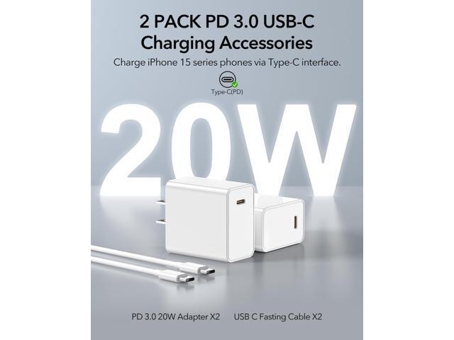 2 Pack Meifigno for MagSafe-Compatible Charger Stand with [20W USB C Charger Block & USB C Cable x2], Fast Wireless Charger Designed for iPhone 16...