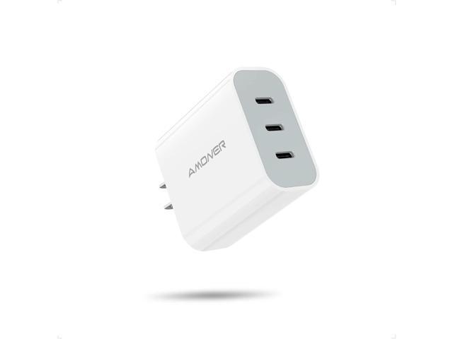 USB C Charger, Amoner 35W iPhone Charger, 3-Port Type C Wall Charger with PD 3.0 Power Delivery Adapter for iPhone 16/16 Pro/15/14/13/12/11/SE/XS,...