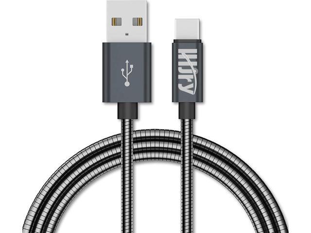USB Type C Cable, Metal Braided 6.6 ft 2 Pack Durable USB-A to USB-C Charging Cable, Fast Charger Cord for Samsung Galaxy S21 S20+ S10 S9 S8 A51...
