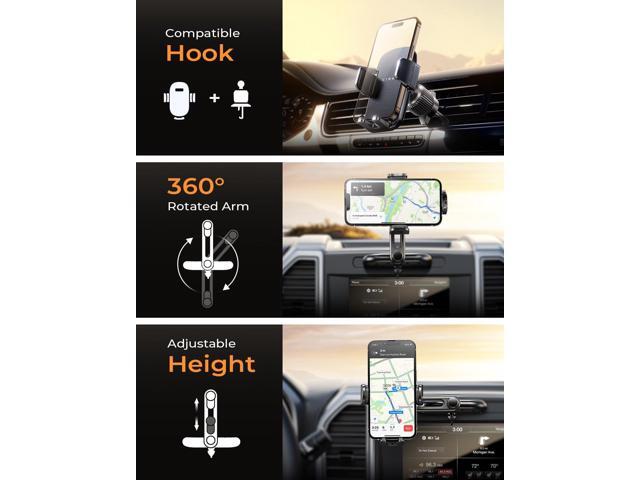 LISEN CD Phone Holder for Car,Adjustable CD Slot Phone Mount Holder for iPhone Ultra Sturdy Cell Phones Holders for Your Car Accessories for Women...