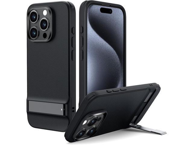 ESR for iPhone 15 Pro Case, Metal Kickstand Case, 3 Stand Modes, Military-Grade Drop Protection, Supports Wireless Charging, Slim Back Cover with...