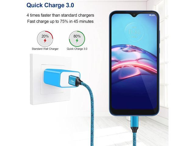 18W QC3.0 Fast Wall Charger Plug for Android Phone Fast Charging for Fire Tablet, Kindle, Samsung Galaxy J3 J5 J7 J8 S7 S6, PS4 Xbox LG K40 K20,...