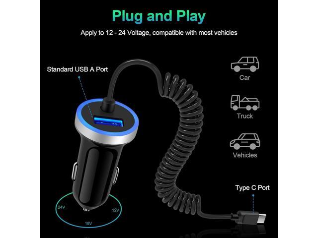 Android C Type USB C S25 Ultra Car Charger Fast Charging for Samsung Galaxy S25+/A16/A23/A35/S24FE/S24 Ultra/S24 Plus/S23FE/S23...