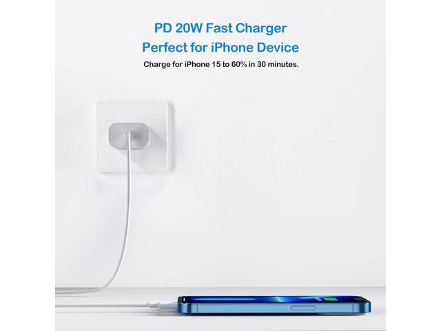 USBC Charger Block for iPhone 16 Charging Plug,MFI Certified Fast USB C Wall Cube 2Pack Power Adapter for iPhone 15/16 Pro/Plus/Pro...