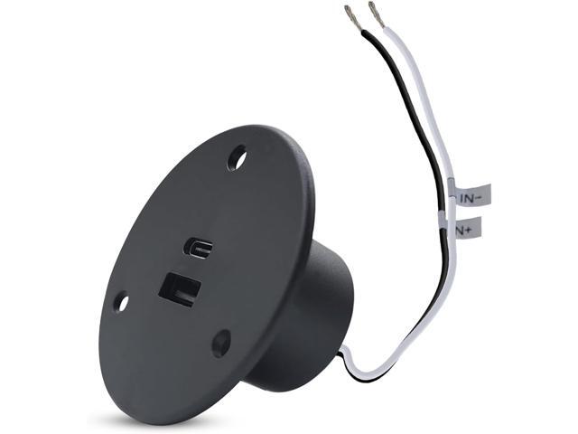 Facon 12V RV USB Charger Socket, QC3.0 Quick Charger USB Type A + Type C PD 18W, Wall Mount RV USB Charging Port, for RV Trailer Camper Boat Marine...