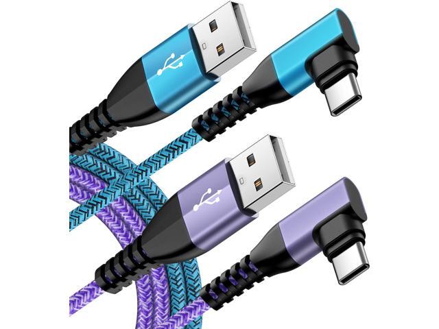 USB C Cable 3.1A Android Charger Type C Fast Charging Right Angle for iPhone 16 Pro Max Plus 15,2Pack 6ft Braid Cell Phone Power Cord for Samsung...