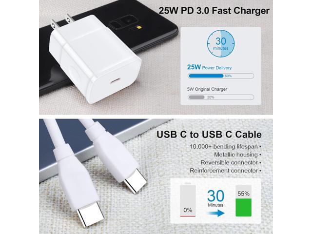 25W Super Fast Charger, 10FT Long Android Phone C Charger USB Type C Cable Fast Charging for Samsung Galaxy A16 5G A15 A14 5G A56 A55 A54 A53 A35...