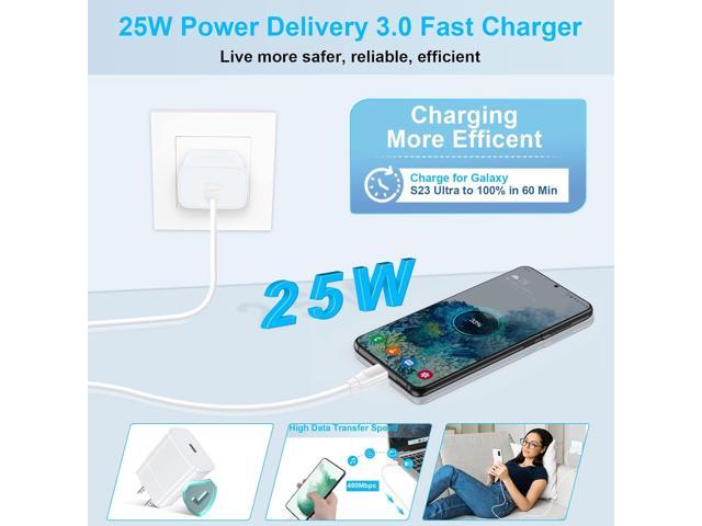 25W Super Fast Charger, 10FT Long Android Phone C Charger USB Type C Cable Fast Charging for Samsung Galaxy A16 5G A15 A14 5G A56 A55 A54 A53 A35...