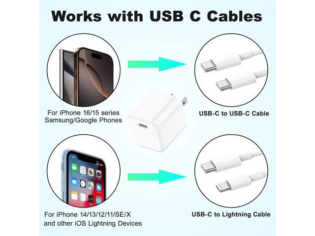 USB C Charger Block, Agtray 2-Pack Mini USBC PD Fast Charging Cube C Box Charger Type C Charging Block Travel Wall Plug Power Adapter for iPhone...