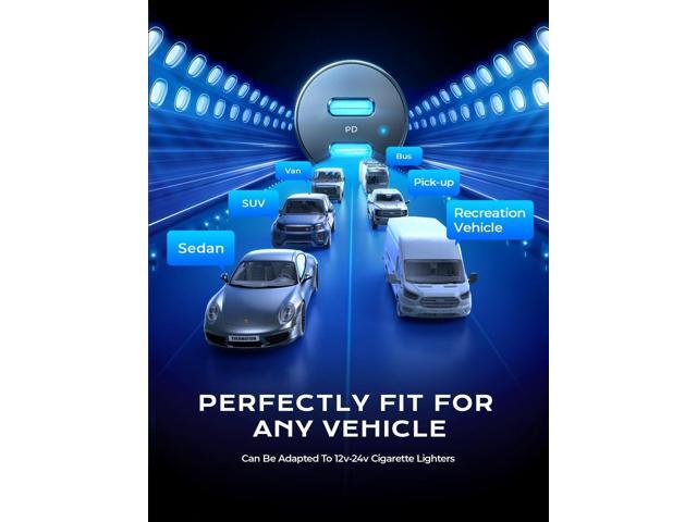 LISEN 90W USB C Car Charger Fast Charging, Dual PD 45W USB C Port for iPhone 16 Car Charger, Super Fast Car Charger USB C Cigarette Lighter Adapter...
