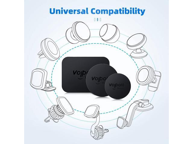 volport Metal Plate for Phone Magnet, 10 Pack MagicPlate with 3M Adhesive Replacement for Magnetic Phone Car Mount Holder & Cradle & Stand...