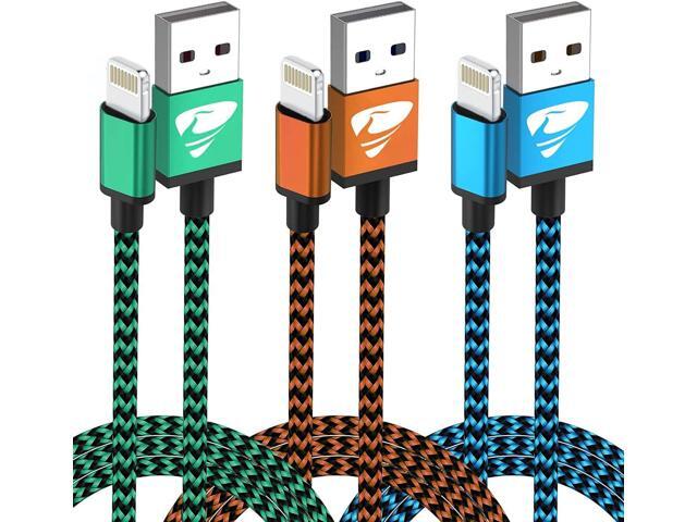 Aioneus iPhone Charger Cord 3ft 3Pack MFi Certified Lightning Cable Fast Charging Nylon Braided Phone Charger Cable Compatible with iPhone 14 13...